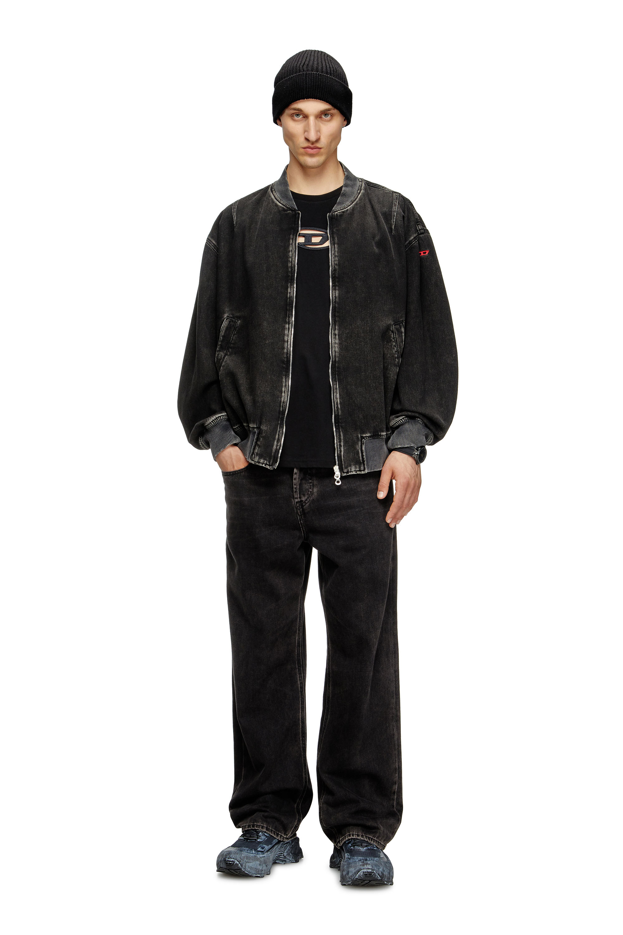 Diesel - T-BOXT-OD, Camiseta con Oval D bordado Unisex in Negro - 3