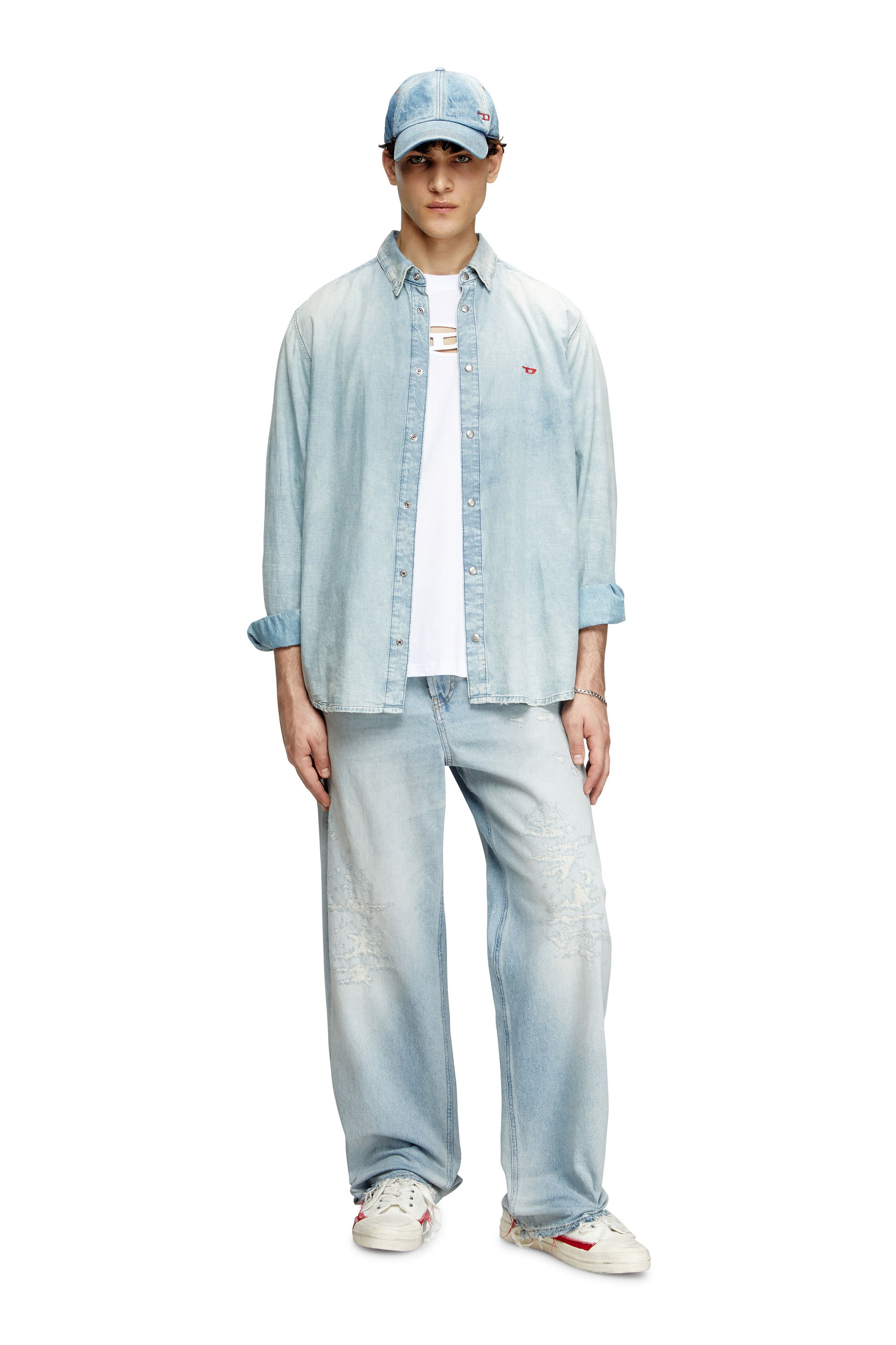 Diesel - T-BOXT-OD, Camiseta con Oval D bordado Unisex in Blanco - 4