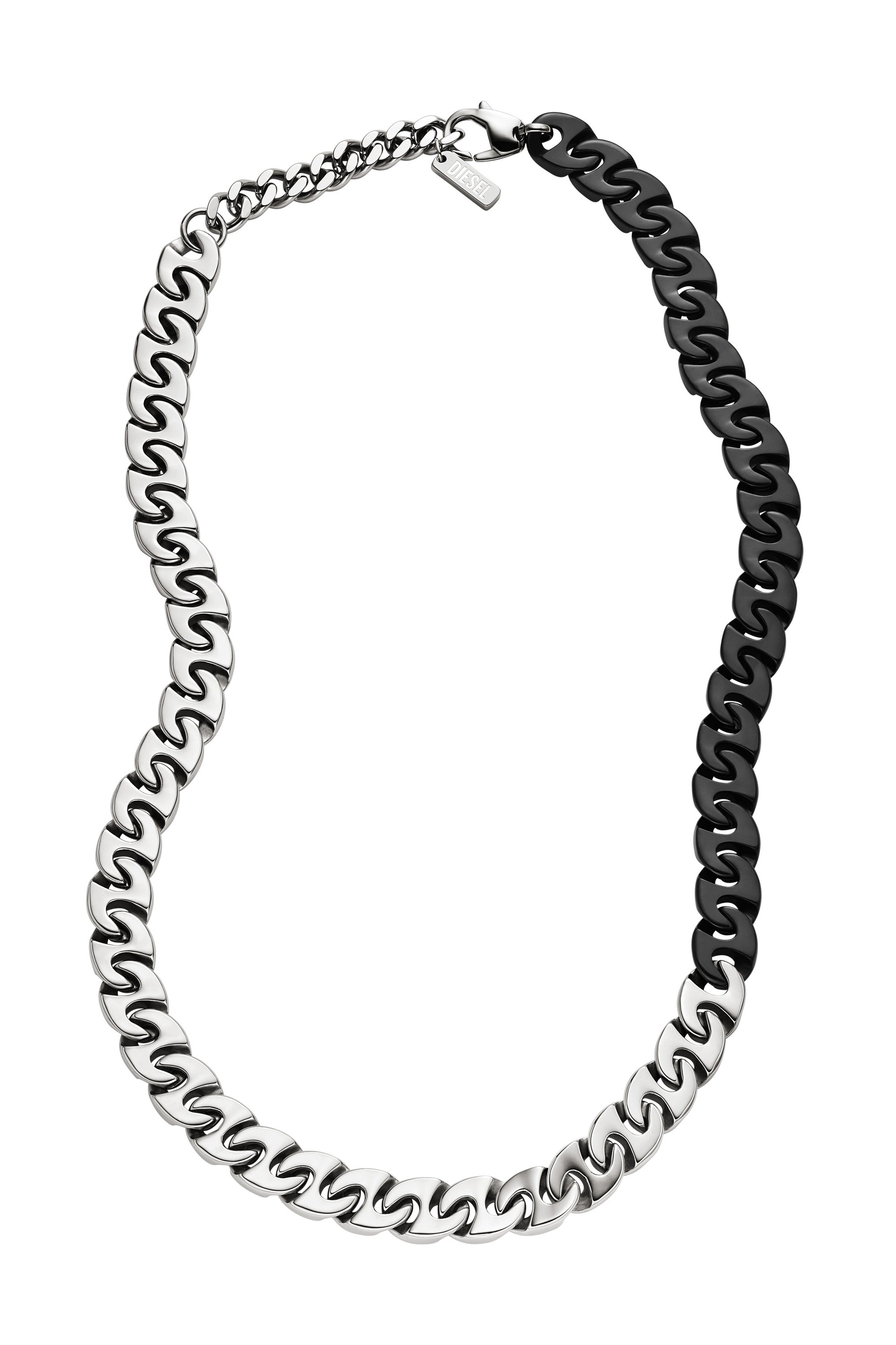 Diesel - DX1530931, Collar de cadena de acero inoxidable en dos tonos Unisex in Plateado - 2