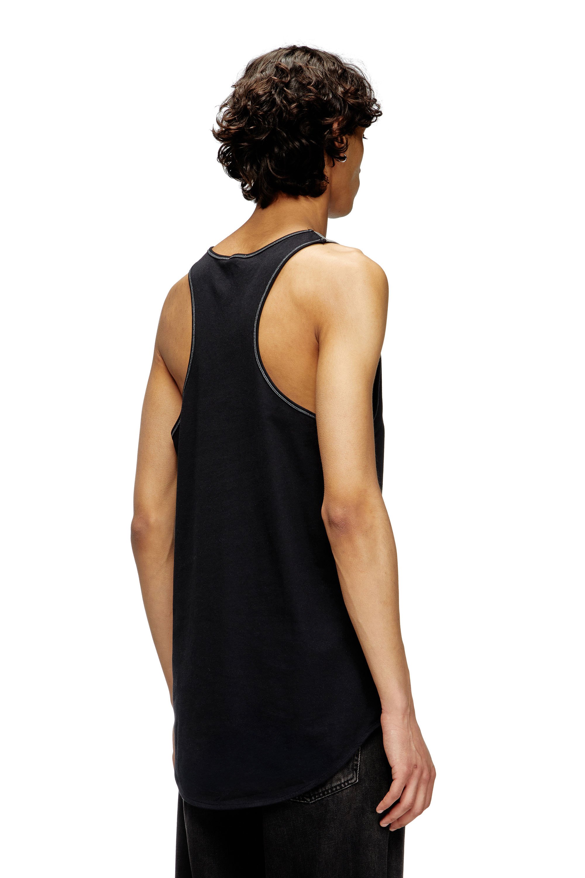 Diesel - T-SHAN, Unisex's Tank top with lyrics print in Black - 3