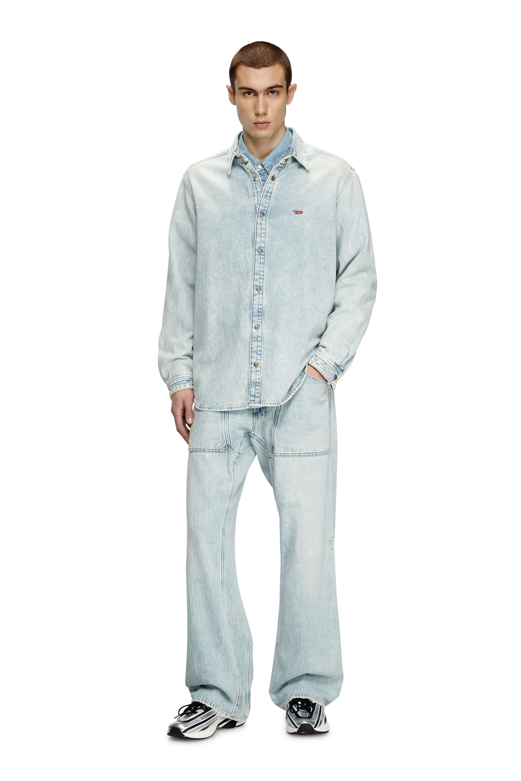 Diesel - Relaxed Jeans D-Zeta 09L60 Hombre, Azul Claro - 2